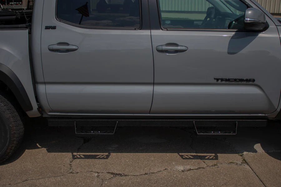 Fishbone Offroad 2005-2023 Toyota Tacoma Crew Cab Running Boards with 4 Inch Drop Step FB21351 - Offroad Outfitters