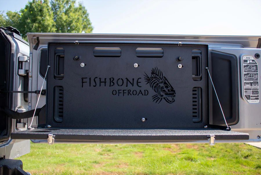 Fishbone Offroad 2007-Current JK, JKU, JL, JLU Wrangler & 2021-Current Ford Bronco Tailgate Table  - Offroad Outfitters