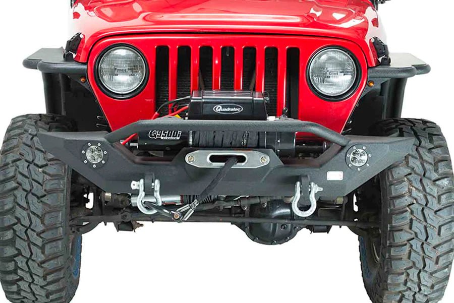 Fishbone Offroad 1987-2006 Jeep Wrangler YJ, TJ & LJ Front Winch Bumper with LED's - Offroad Outfitters