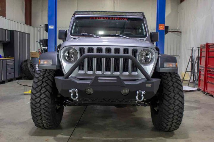 Fishbone Offroad 2018 - Current Jeep Wrangler JL & 2020 - Current Jeep Gladiator JT Mako Front Bumper - Offroad Outfitters