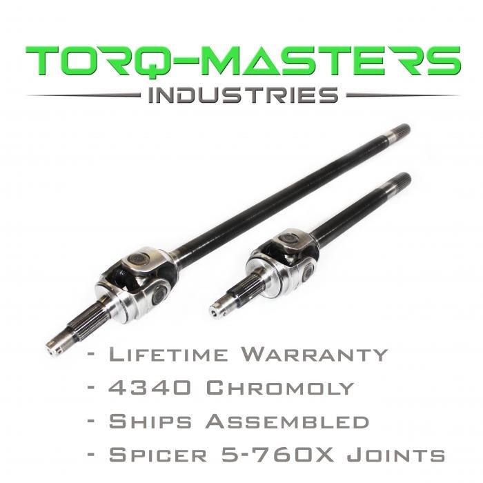 TORQ-MASTERS CHROMOLY FRONT AXLE SHAFT ASSEMBLED PAIR JEEP JK RUBICON DANA 44 - Offroad Outfitters