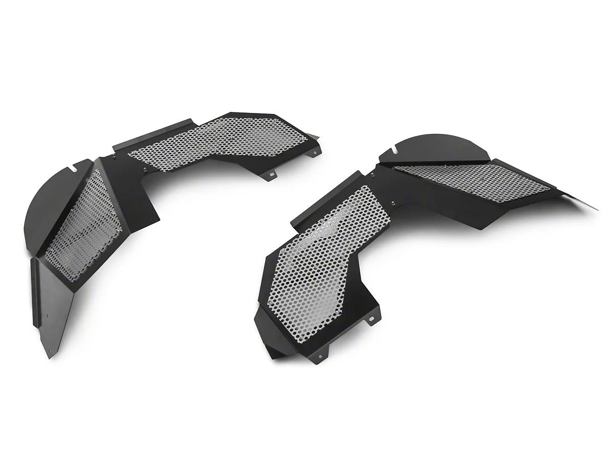 DV8 Offroad Front Aluminum Inner Fenders; Black Gladiator - Offroad Outfitters
