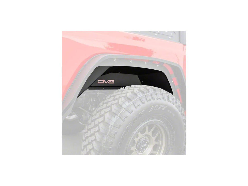 DV8 Offroad Rear Aluminum Inner Fenders; Black Gladiator - Offroad Outfitters