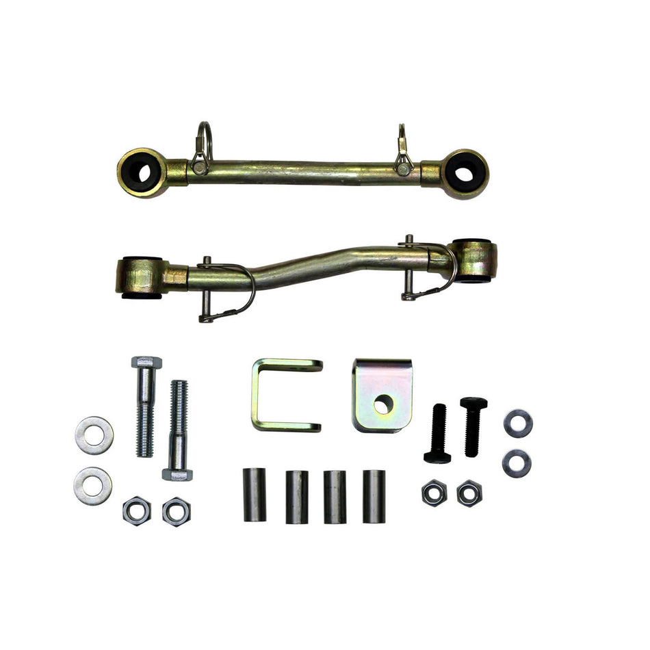 Sway Bar Extended End Links Disconnect Front Lift Height 2.5-4 Inch Double Black Rubber Bushings 97-06 Jeep Wrangler 97-06 Jeep TJ Skyjacker
