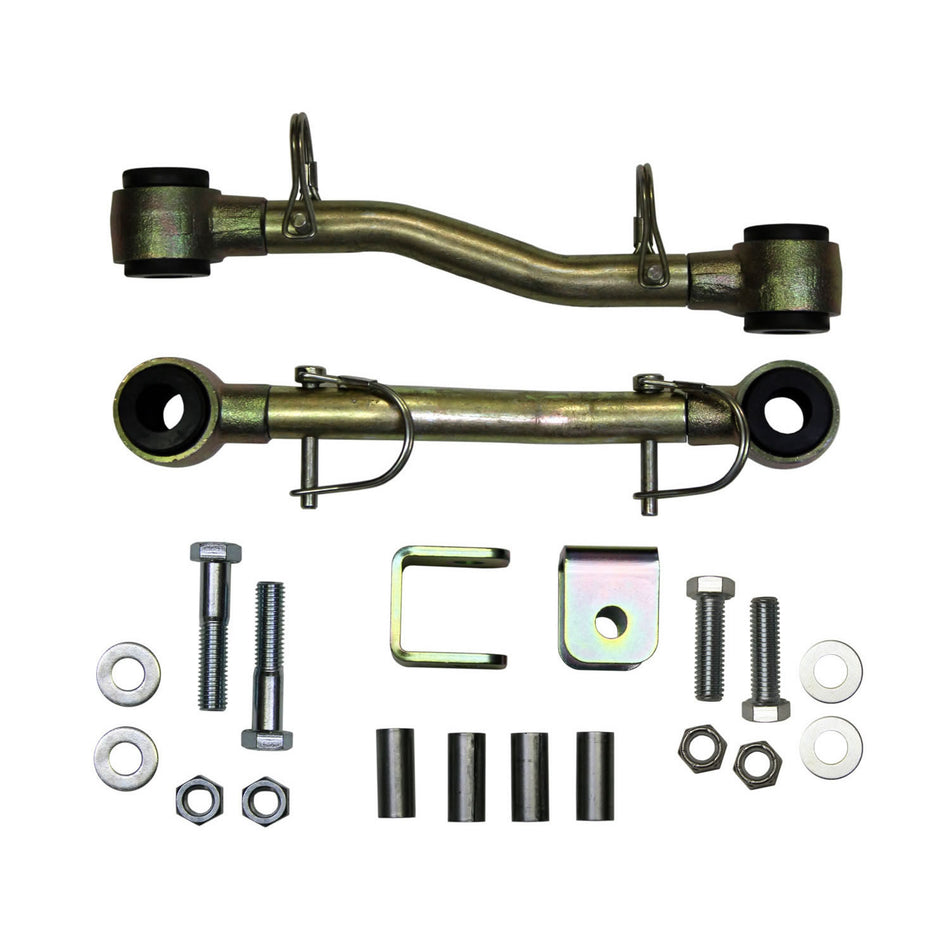 Sway Bar Extended End Links Disconnect Front Lift Height 3-4 Inch Double Black Rubber Bushings 84-01 Jeep Cherokee Skyjacker